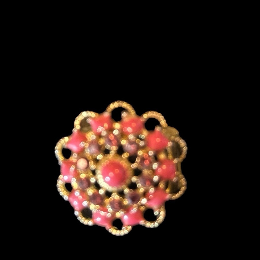 Statement Pink Ring Bundle (6) Metallic, Sparklin… - image 3